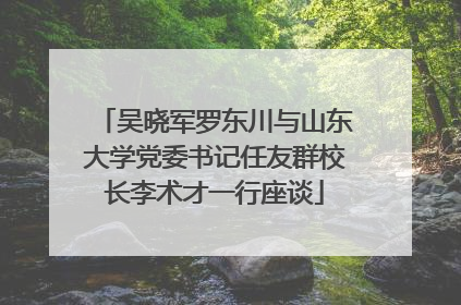 吴晓军罗东川与山东大学党委书记任友群校长李术才一行座谈