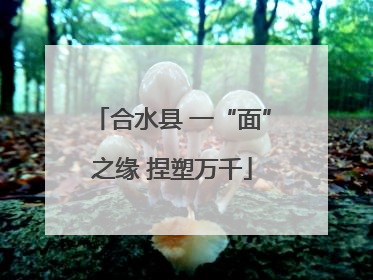 合水县 一“面”之缘 捏塑万千