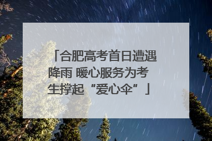 合肥高考首日遭遇降雨 暖心服务为考生撑起“爱心伞”