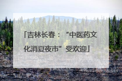吉林长春：“中医药文化消夏夜市”受欢迎