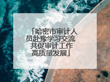 哈密市审计人员赴豫学习交流 共促审计工作高质量发展