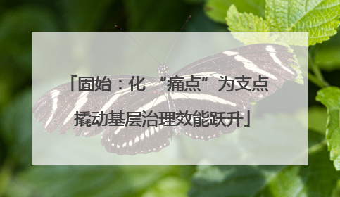 固始：化 “痛点”为支点 撬动基层治理效能跃升
