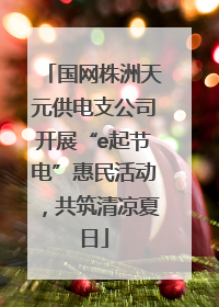 国网株洲天元供电支公司开展“e起节电”惠民活动，共筑清凉夏日