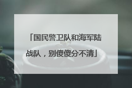 国民警卫队和海军陆战队，别傻傻分不清