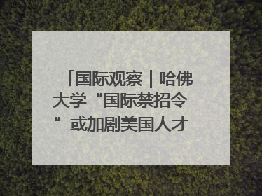 国际观察｜哈佛大学“国际禁招令”或加剧美国人才“出走潮”