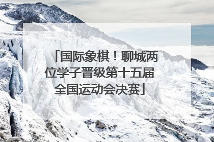 国际象棋！聊城两位学子晋级第十五届全国运动会决赛