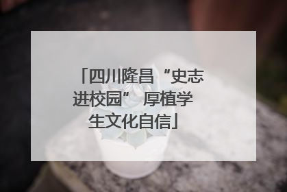 四川隆昌“史志进校园” 厚植学生文化自信