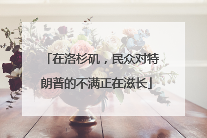 在洛杉矶，民众对特朗普的不满正在滋长