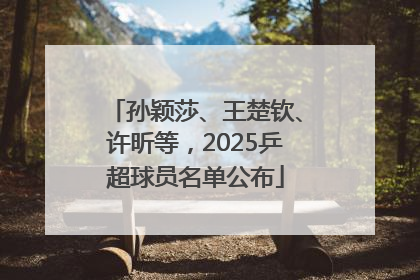 孙颖莎、王楚钦、许昕等，2025乒超球员名单公布