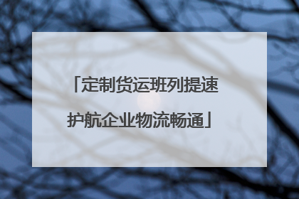 定制货运班列提速 护航企业物流畅通