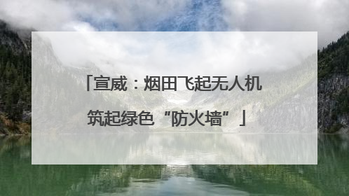 宣威：烟田飞起无人机 筑起绿色“防火墙”