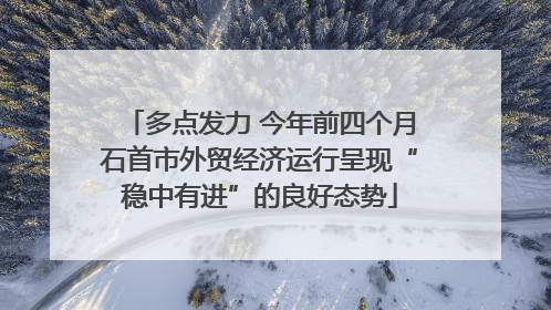 多点发力 今年前四个月石首市外贸经济运行呈现“稳中有进”的良好态势