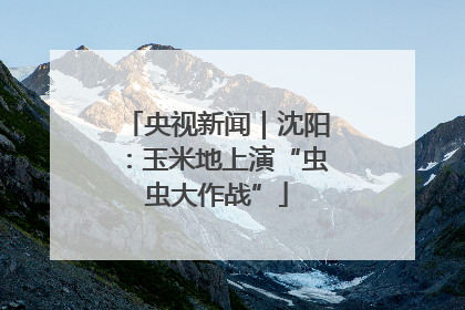 央视新闻｜沈阳：玉米地上演“虫虫大作战”