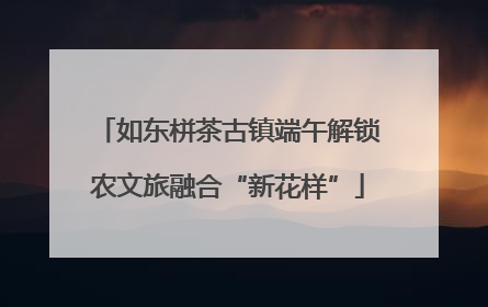 如东栟茶古镇端午解锁农文旅融合“新花样”