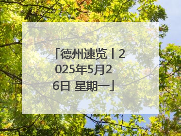 德州速览丨2025年5月26日 星期一