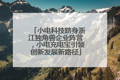 小电科技跻身浙江独角兽企业阵营，小电充电宝引领创新发展新路径