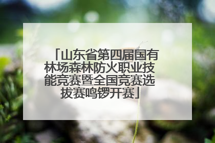 山东省第四届国有林场森林防火职业技能竞赛暨全国竞赛选拔赛鸣锣开赛