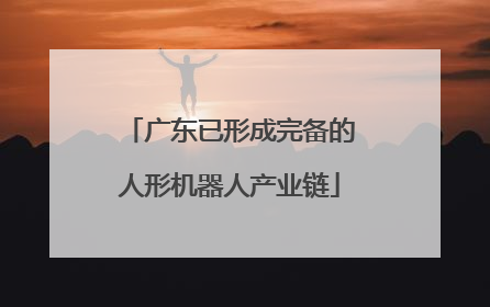 广东已形成完备的人形机器人产业链