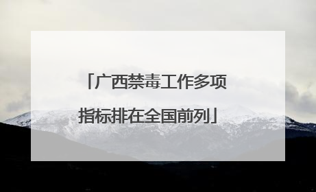 广西禁毒工作多项指标排在全国前列