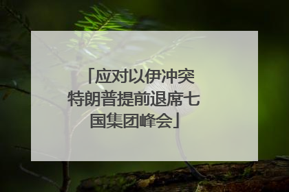 应对以伊冲突 特朗普提前退席七国集团峰会