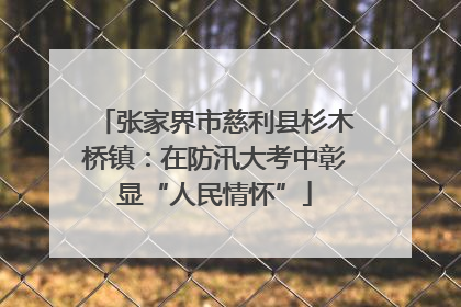 张家界市慈利县杉木桥镇：在防汛大考中彰显“人民情怀”