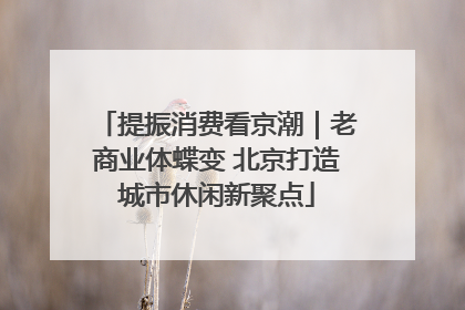 提振消费看京潮｜老商业体蝶变 北京打造城市休闲新聚点