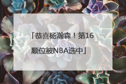 恭喜杨瀚森！第16顺位被NBA选中