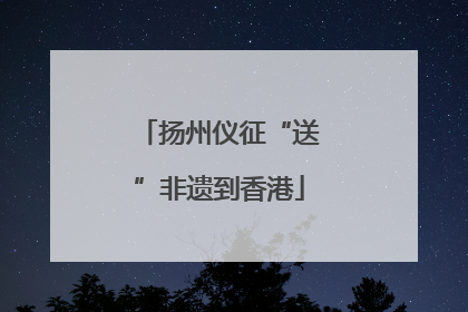 扬州仪征“送”非遗到香港