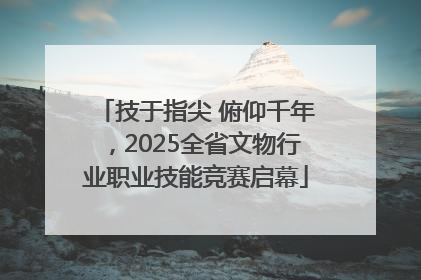 技于指尖 俯仰千年，2025全省文物行业职业技能竞赛启幕