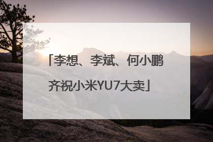 李想、李斌、何小鹏齐祝小米YU7大卖