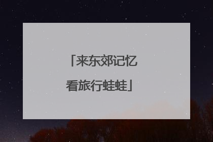 来东郊记忆 看旅行蛙蛙