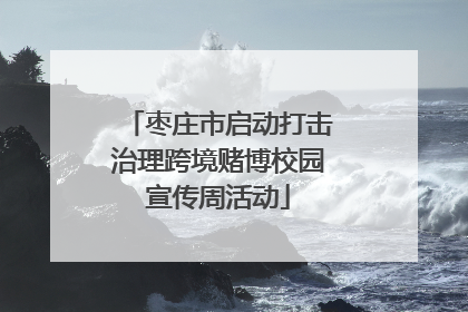 枣庄市启动打击治理跨境赌博校园宣传周活动