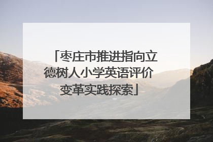 枣庄市推进指向立德树人小学英语评价变革实践探索