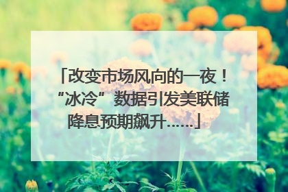 改变市场风向的一夜！“冰冷”数据引发美联储降息预期飙升……
