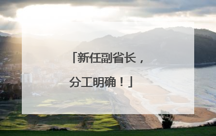 新任副省长，分工明确！