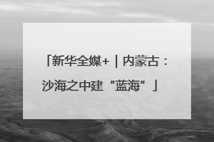 新华全媒+｜内蒙古：沙海之中建“蓝海”