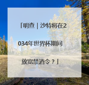 明查｜沙特将在2034年世界杯期间放宽禁酒令？