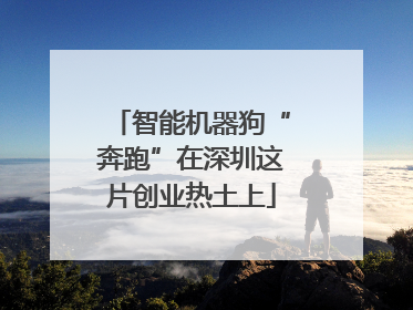 智能机器狗“奔跑”在深圳这片创业热土上