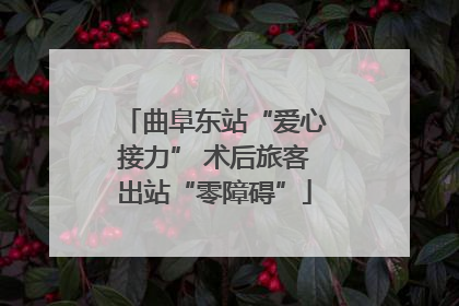 曲阜东站“爱心接力” 术后旅客出站“零障碍”