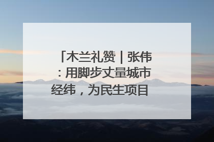 木兰礼赞｜张伟：用脚步丈量城市经纬，为民生项目按下“加速键”