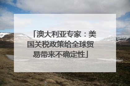 澳大利亚专家：美国关税政策给全球贸易带来不确定性