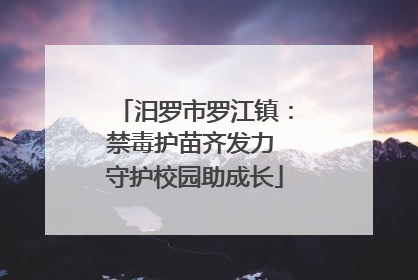 汨罗市罗江镇：禁毒护苗齐发力 守护校园助成长