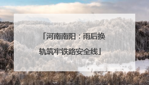 河南南阳：雨后换轨筑牢铁路安全线