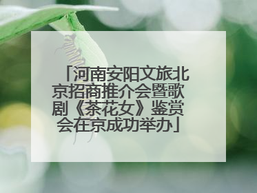 河南安阳文旅北京招商推介会暨歌剧《茶花女》鉴赏会在京成功举办