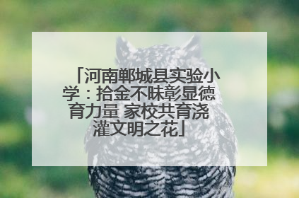 河南郸城县实验小学：拾金不昧彰显德育力量 家校共育浇灌文明之花