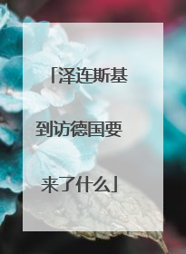 泽连斯基到访德国要来了什么