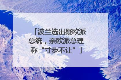 波兰选出疑欧派总统，亲欧派总理称“寸步不让”