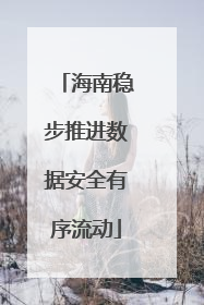 海南稳步推进数据安全有序流动