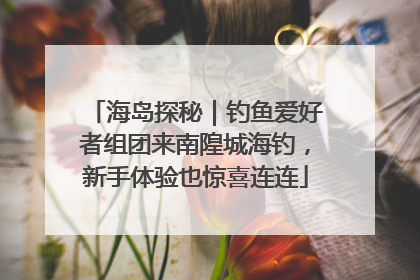 海岛探秘｜钓鱼爱好者组团来南隍城海钓，新手体验也惊喜连连