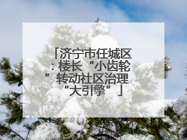 济宁市任城区：楼长“小齿轮”转动社区治理“大引擎”